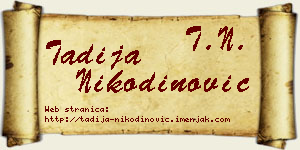 Tadija Nikodinović vizit kartica